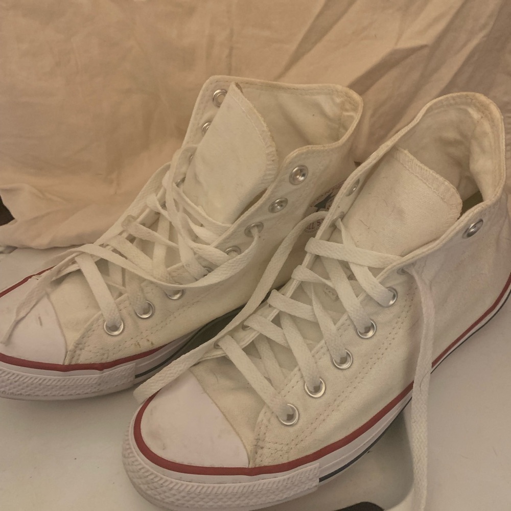 Converse All Star Classic White High-Top Athletic Shoes